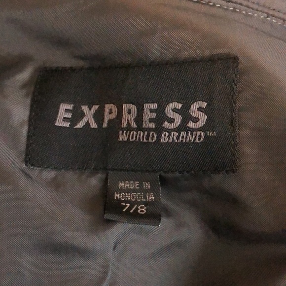 Express world brand jacket in gray push buttons - Picture 6 of 9